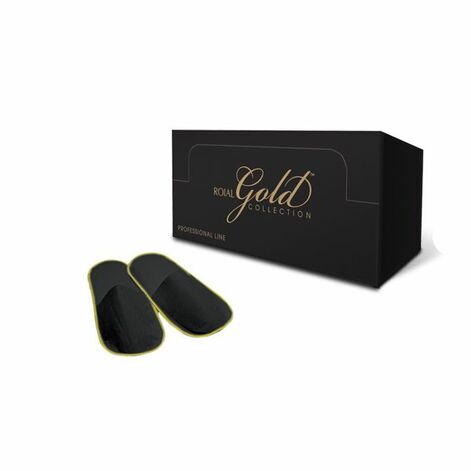 Ro.ial Disposable Closed Toe Slippers, Black